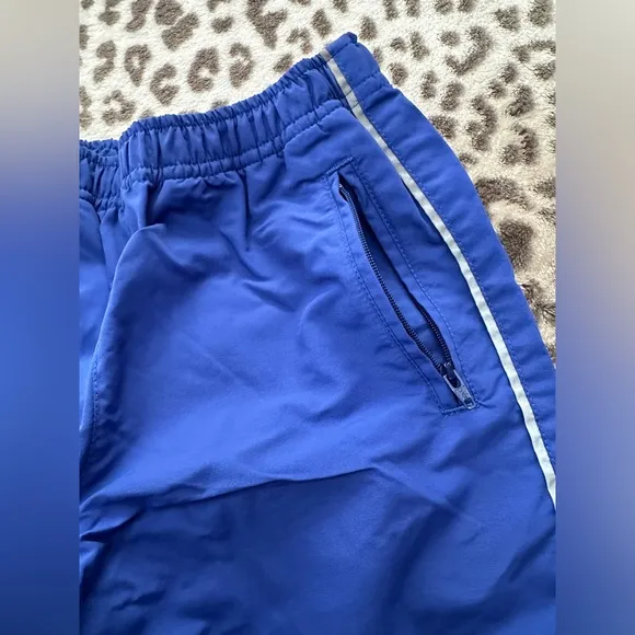 Y2K Lands’ End Nylon Jacket &amp; Pants Track Suit in Blue Size Medium 5 6 Unisex