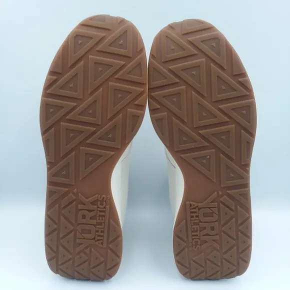 York Athletics The Henry Mid Sneakers Casual Lace Up Beige Mens 11 Womens 12.5