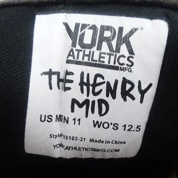 York Athletics The Henry Mid Sneakers Casual Lace Up Beige Mens 11 Womens 12.5