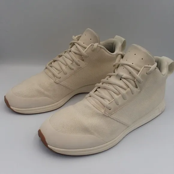 York Athletics The Henry Mid Sneakers Casual Lace Up Beige Mens 11 Womens 12.5