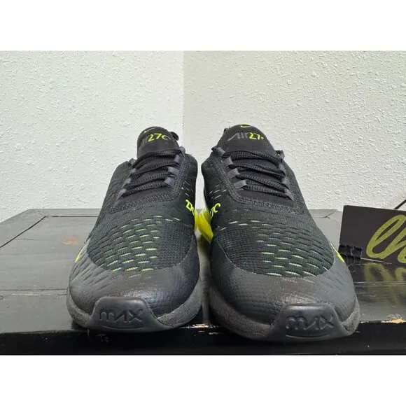 Youth 6 Nike Air Max 270 GS Black Volt Athletic Running Shoes 943345-011