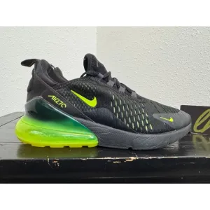 Youth 6 Nike Air Max 270 GS Black Volt Athletic Running Shoes 943345-011