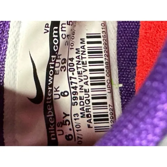Youth 6.5 Nike KD Kevin Durant 6 Energy Athletic Basketball Shoes 599477-004