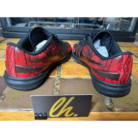 Youth 7y Nike Kobe Mentality Iron Man Red Gold Basketball Shoes 705387-008