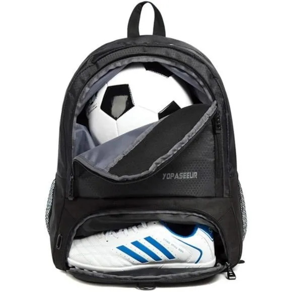 Youth Soccer Bags Boys Girls Soccer Backpack with Ball Compartment Sports Bag