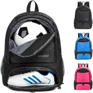 Youth Soccer Bags Boys Girls Soccer Backpack with Ball Compartment Sports Bag