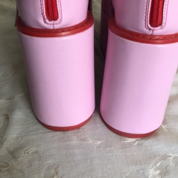 YRU Dune Strawberry Platform Boots