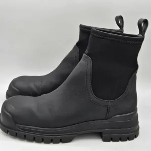 Zara 1&quot; Platform Chelsea Ankle Rainboots Size 38 Euro  US 7.5  Black
