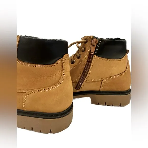 Zara Boy’s Suede Zipper Warm Hiking Boots 36 U.S. Size 4