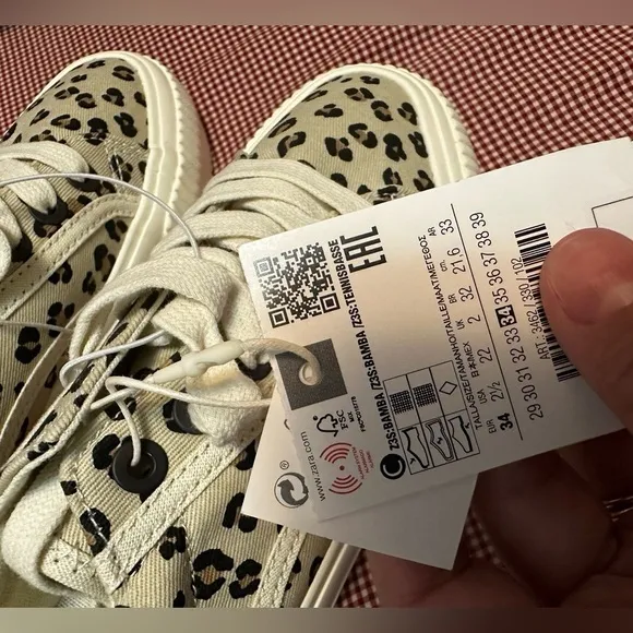 ZARA leopard print sneakers 3462/330