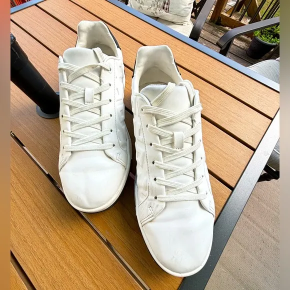Zara white leather sneakers for men size 41 /8