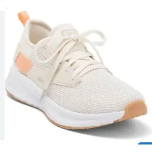 Z by Zella Vega Sneaker, 7.5 White with Peach Detail