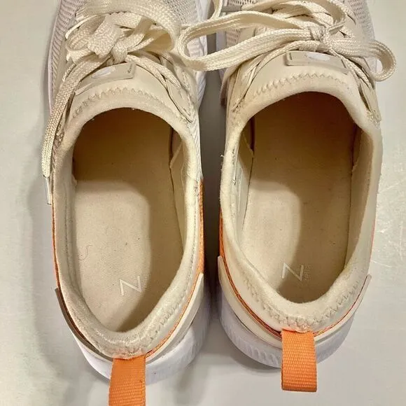 Z by Zella Vega Sneaker, 7.5 White with Peach Detail