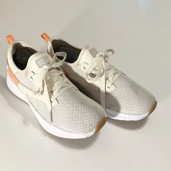 Z by Zella Vega Sneaker, 7.5 White with Peach Detail
