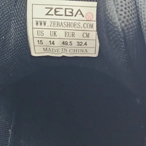 Zeba Men's Black Extra Wide Hands Free Slip On Sneakers Walking Shoes Size 15XW