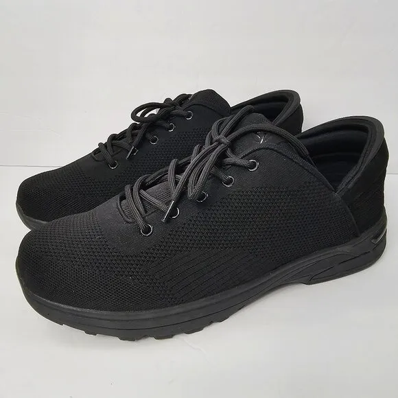 Zeba Men's Black Extra Wide Hands Free Slip On Sneakers Walking Shoes Size 15XW