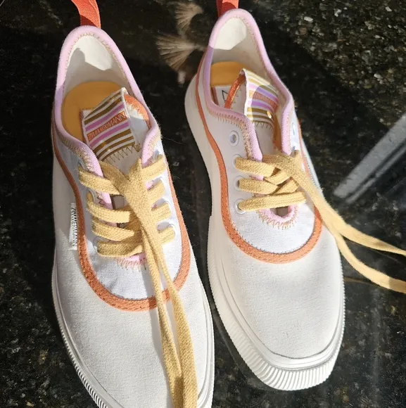 Zimmermann Canvas Printed  Low Top Sneakers   Sz EU39/US8.5