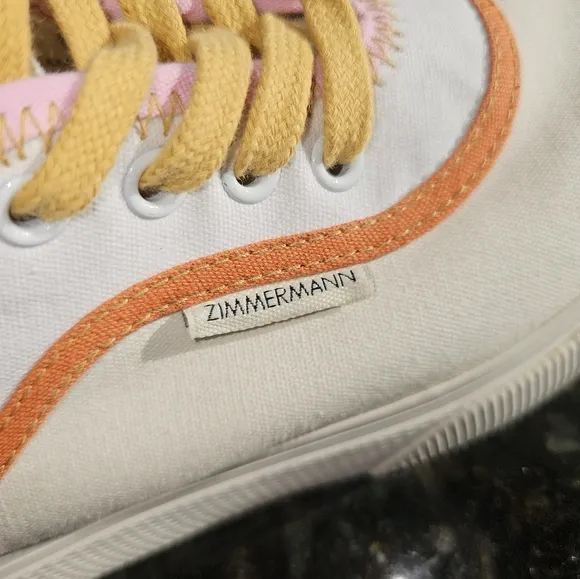 Zimmermann Canvas Printed  Low Top Sneakers   Sz EU39/US8.5